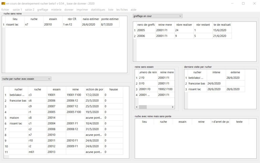 le Rucher et son serveur v0.611